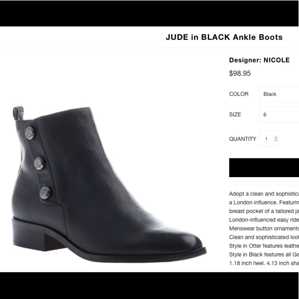 BRAND NEW: nicole- Jude Booties